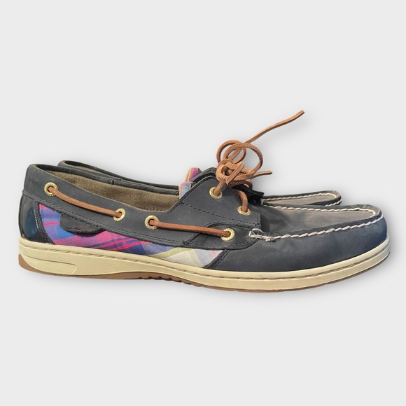 Sperry Top-Sider Plaid Bluefish Boat Shoes Leather Upper Plaid Accent Women's 11 - Picture 4 of 7